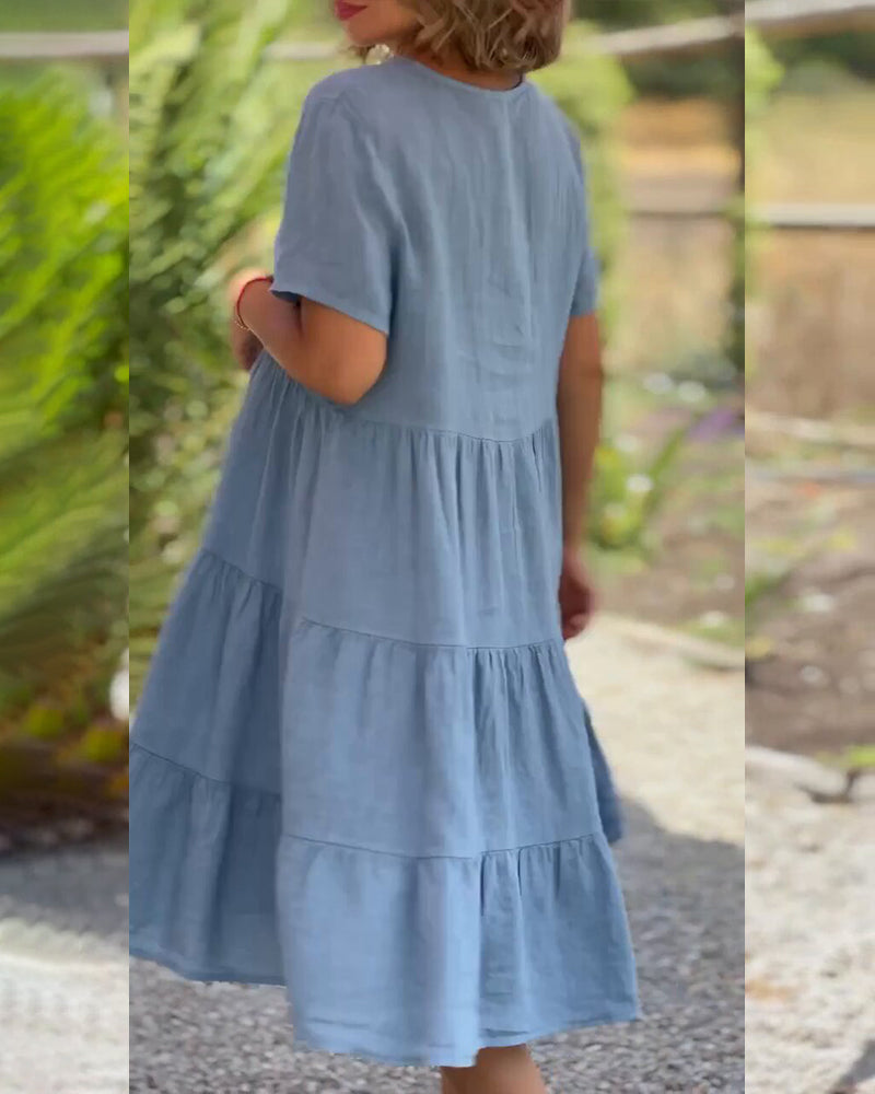Samantha | Abito di Viento con Scollo a V e Tasche