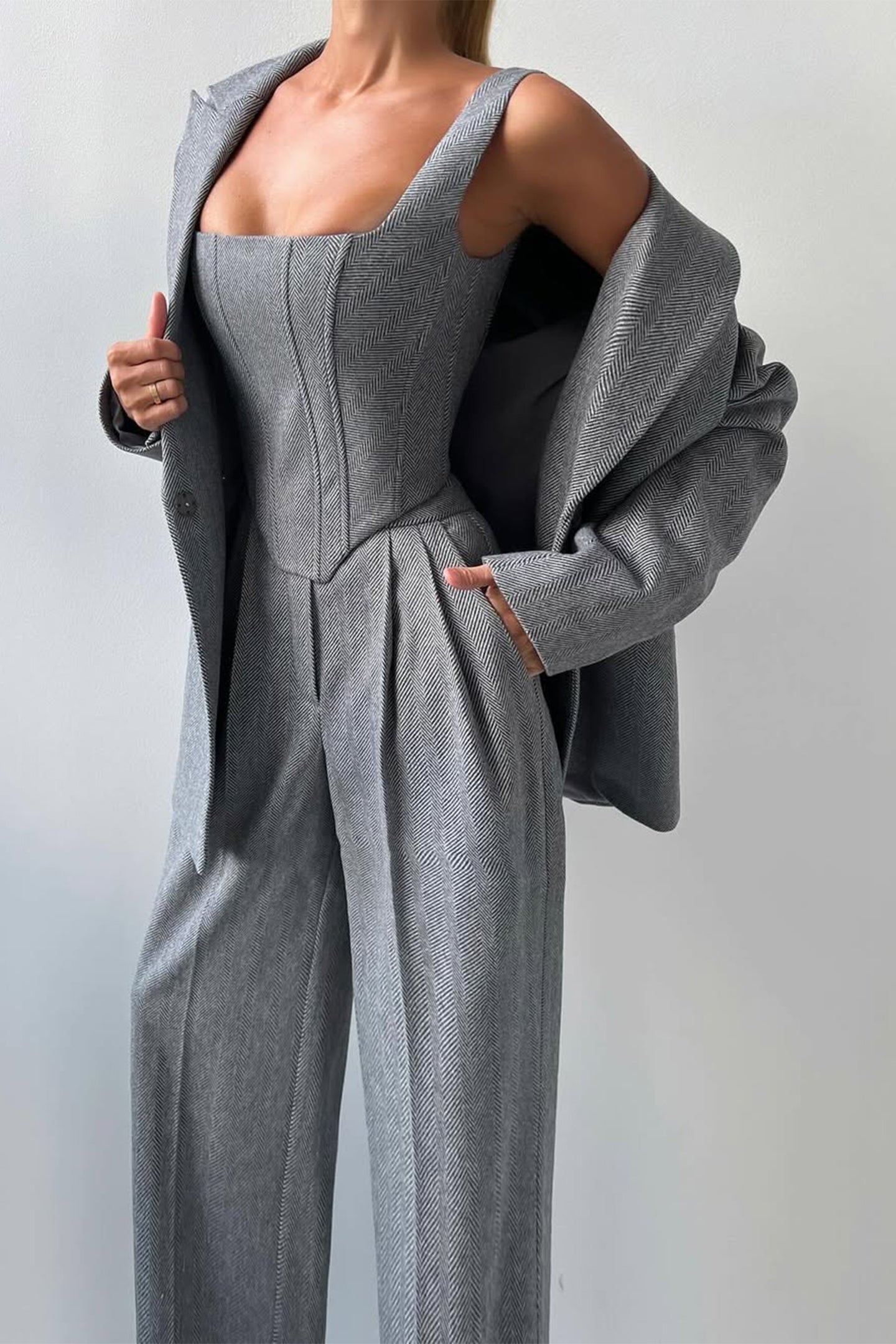 Grace | Set tre pezzi con Blazer di Doppio Bottone
