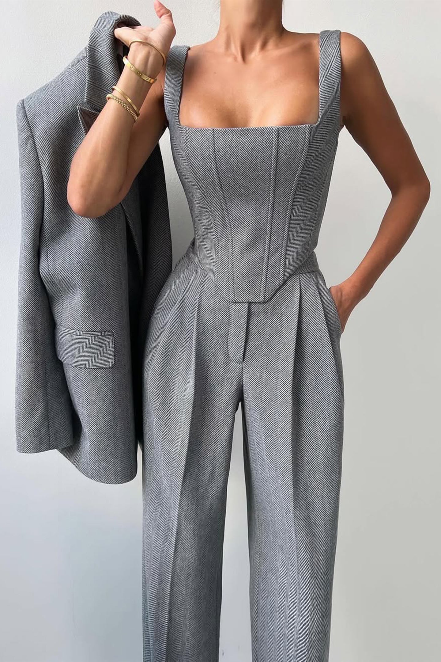 Grace | Set tre pezzi con Blazer di Doppio Bottone