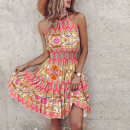 Marlowe - Abito Midi Boho Colorato con scollo a V