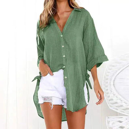 Camicia Larga con Lazos ai Lados