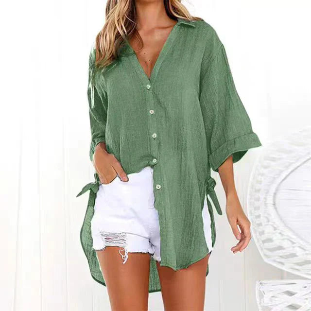 Camicia Larga con Lazos nei Lados