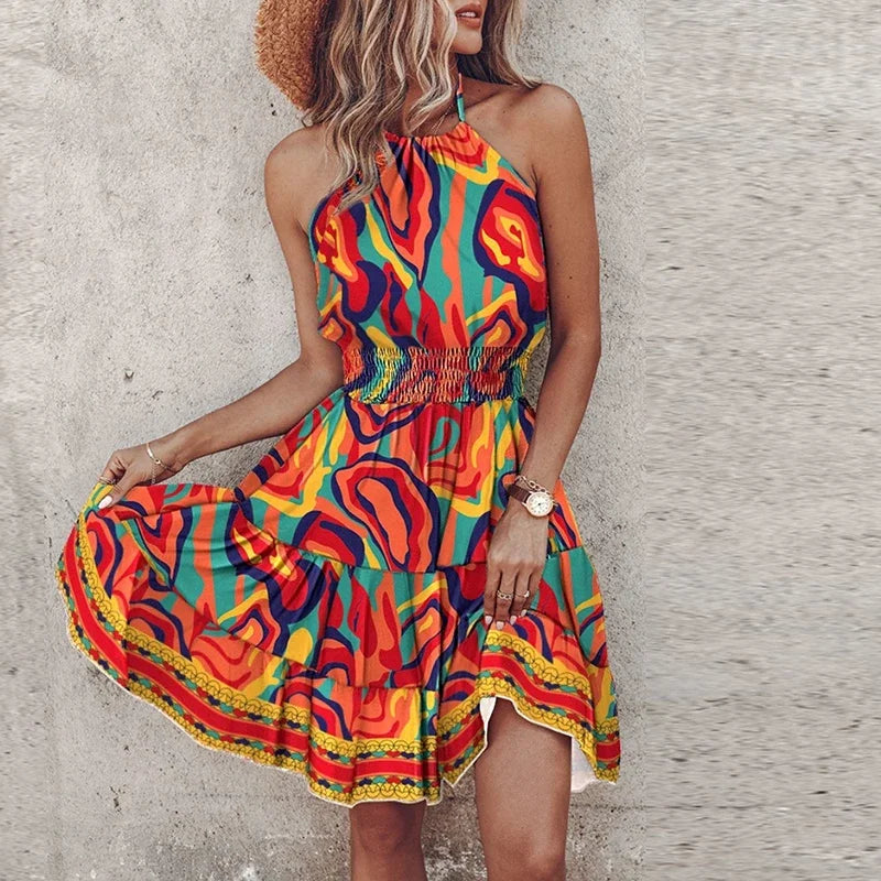 Marlowe - Abito midi Viscoso Bohemio Colorido