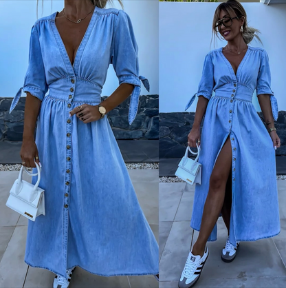 Marit | Abito di Denim Radiante