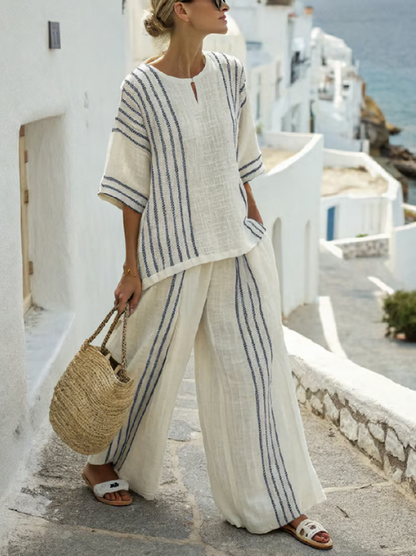 Completo in lino due pezzi elegante