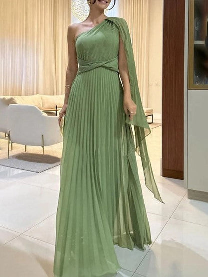 Dalila - Abito Maxi Plissettato con Spalle scoperte