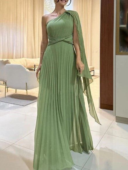Dalila - Abito maxi Plissettato Off-Shoulder