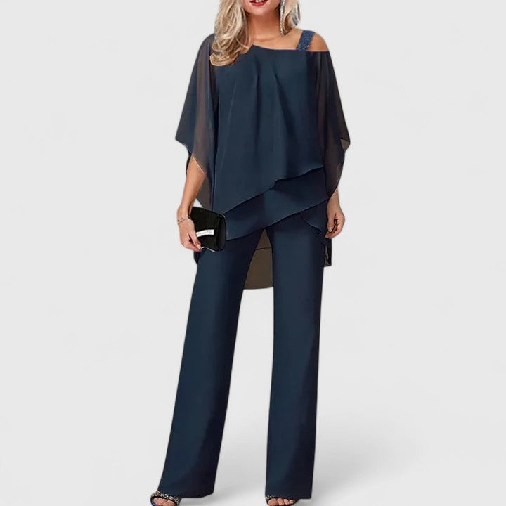JOCELYN – SET DUE PEZZI ELEGANTE CON DRAPPEGGIATO