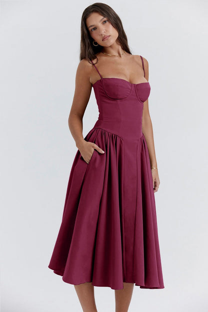 Elara | Abito con spalline con corsetto