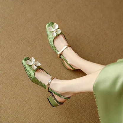 Genine - Scarpe con tacco con cinturilla trasera