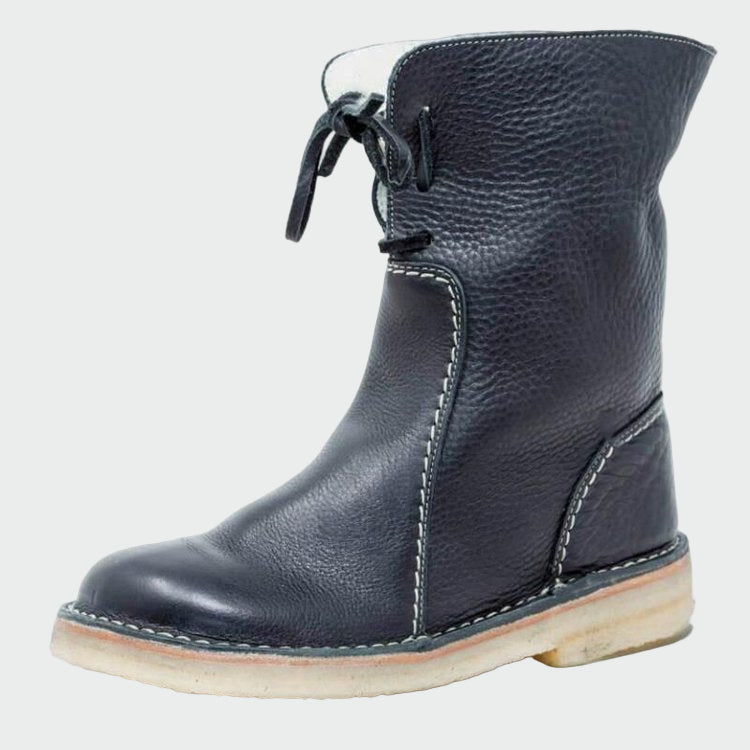 Scarpe di uomo in pelle impermeabili con fodera di lana