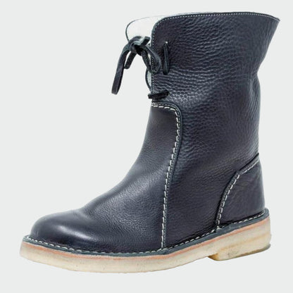 Scarpe di uomo in pelle impermeabili con fodera di lana