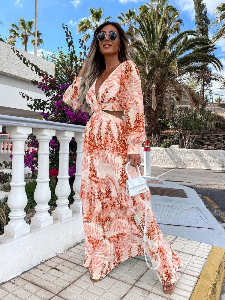 Abito Maxi con scollo a V Amélie