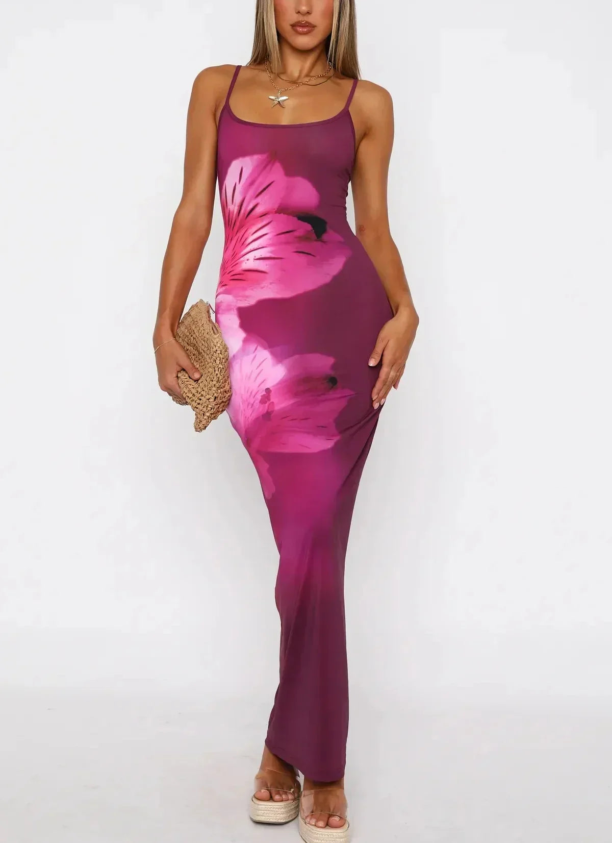 Ione - Abito Maxi Tubo Stampato Chic