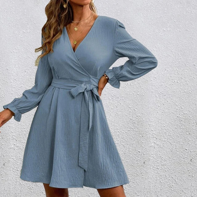 Semmy - Abito avvolgente elegante e senza tempo con scollo a V