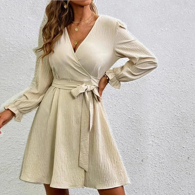 Semmy - Abito avvolgente elegante e senza tempo con scollo a V