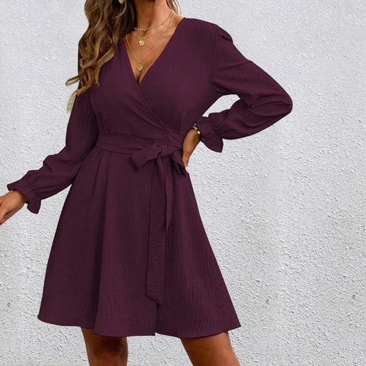Semmy - Abito avvolgente elegante e senza tempo con scollo a V