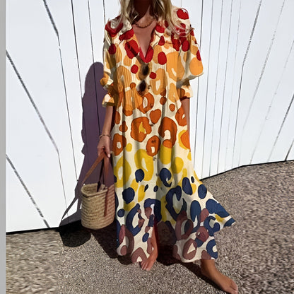 Hannah | Abito Smock di Bottoni Florales