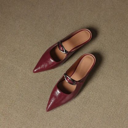 Clara – Mules in pelle naturale
