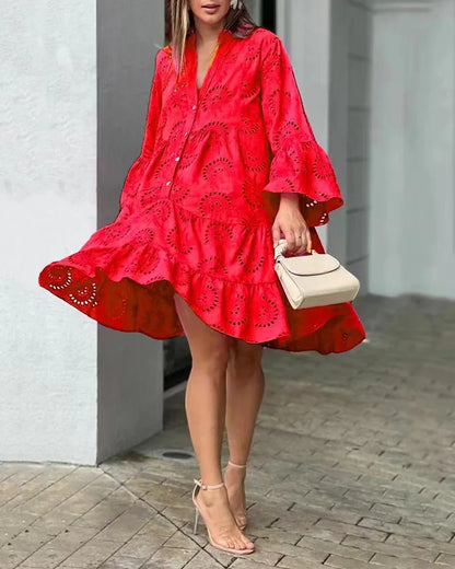 Robe Midi in pizzo Rosa - Eleganza Senza tempo