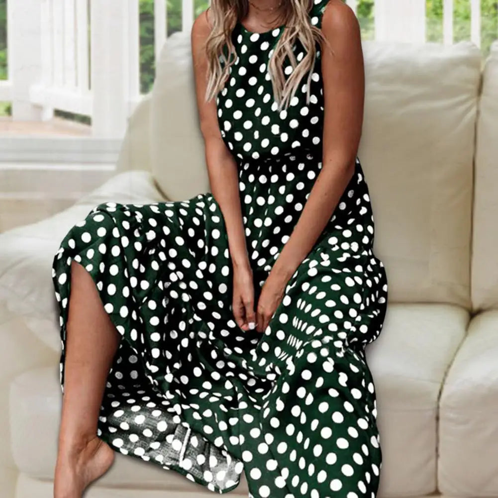 Abito Maxi con Pois Capri