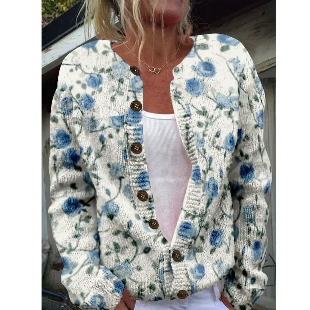 Svenja | Cardigan chic con stampa