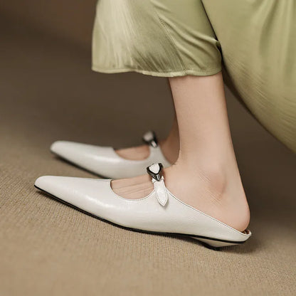 Clara – Mules in pelle naturale