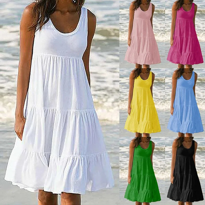 Layla™ - Mini Abito Senza maniche Boho