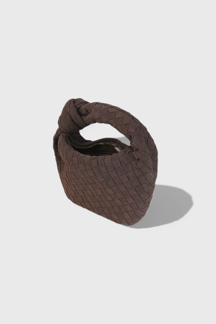 Remi – Mini Borsa Intrecciata con Dettaglio Nodo