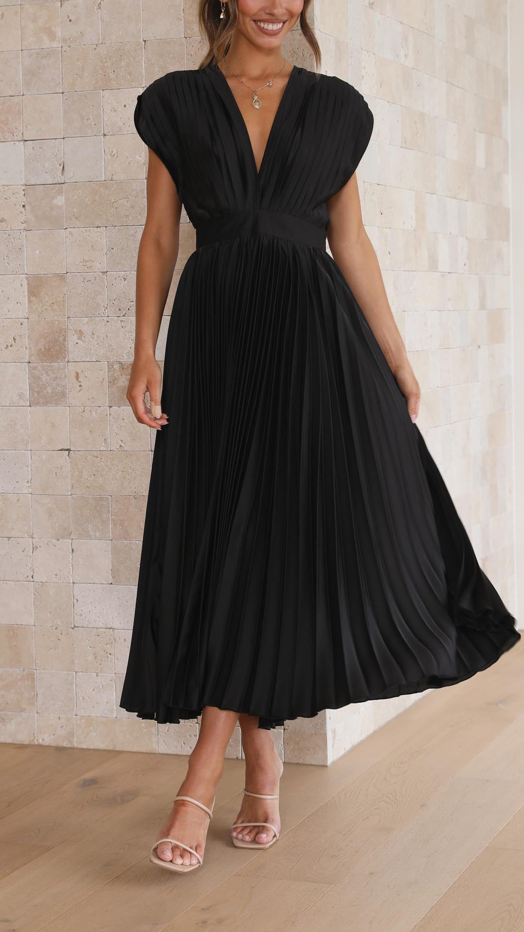 ALIYAH – ABITO MIDI PLISSETTATO ELEGANTE
