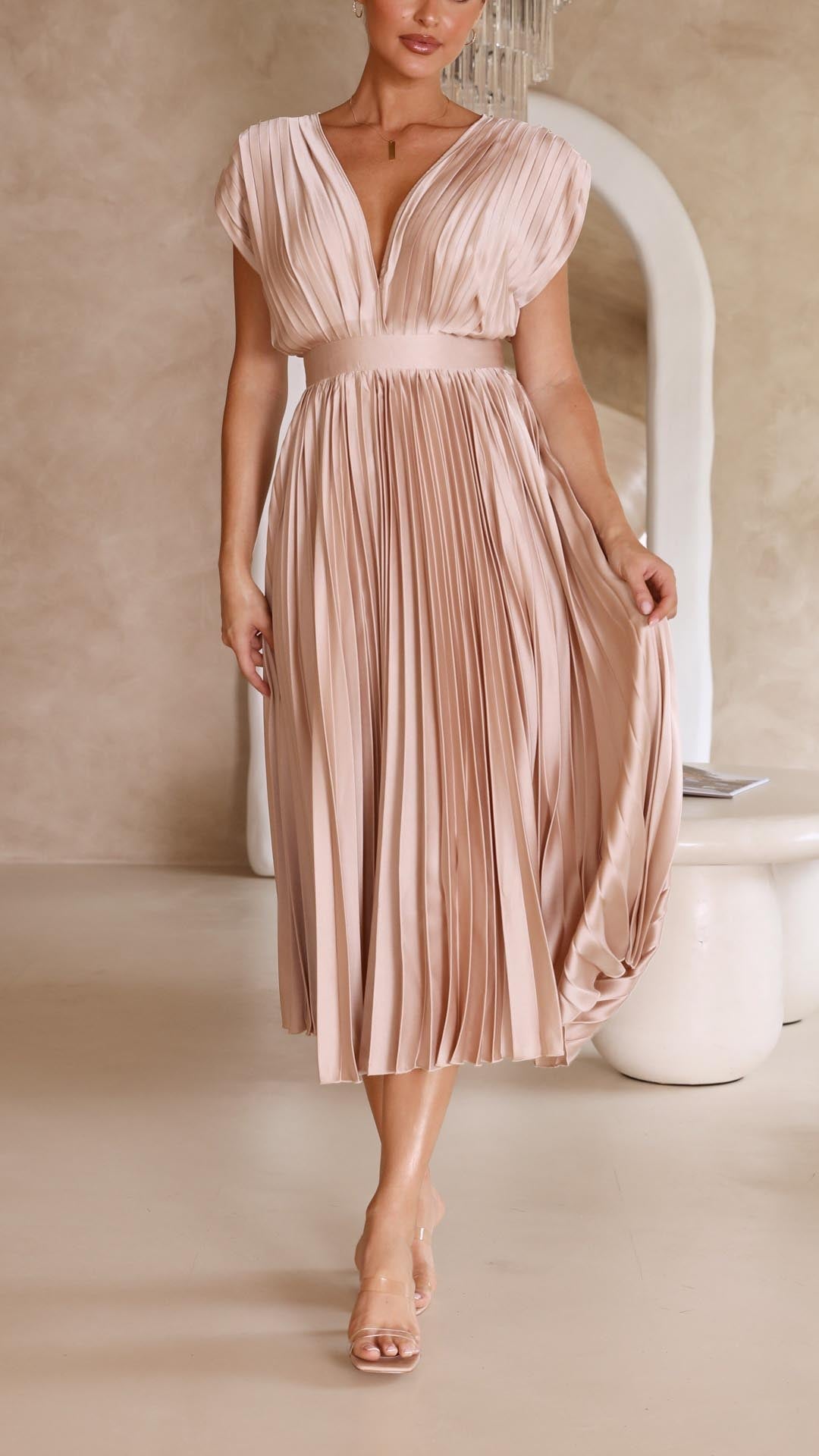 ALIYAH – ABITO MIDI PLISSETTATO ELEGANTE
