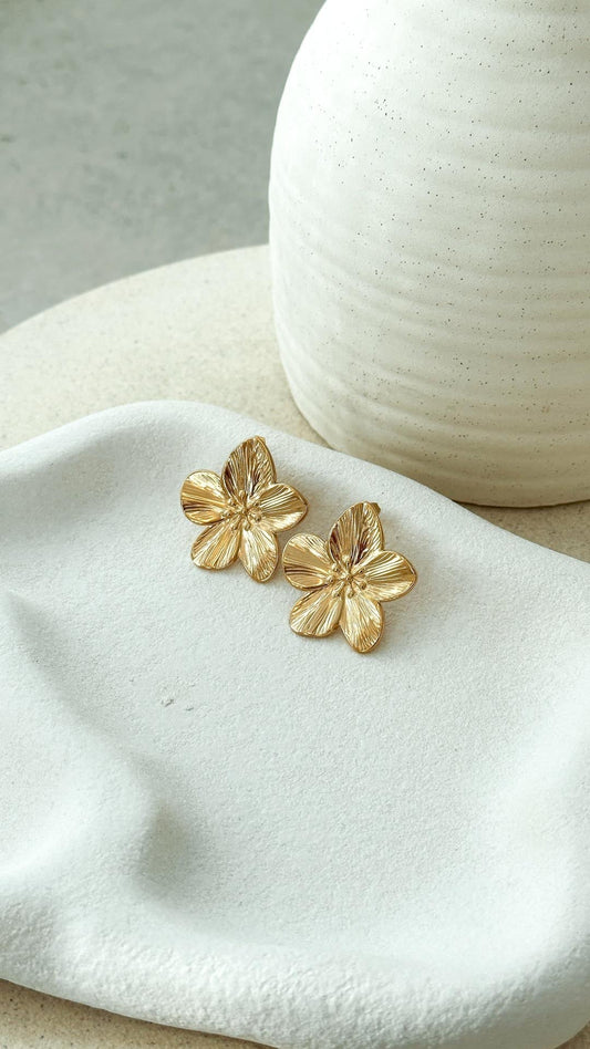 Lexi | Orecchini a fiore placcati oro