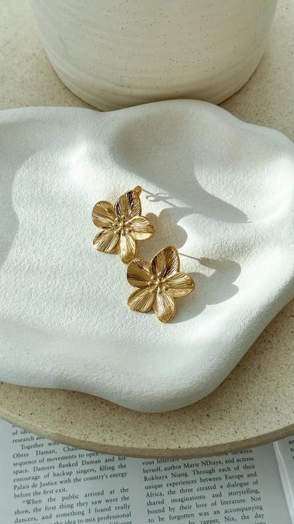 Lexi | Orecchini a fiore placcati oro