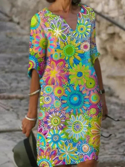 Beth™ - Abito Floreale Colorato