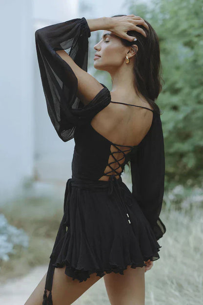LOUISE | MINI ABITO CON MANICHE ELEGANTI