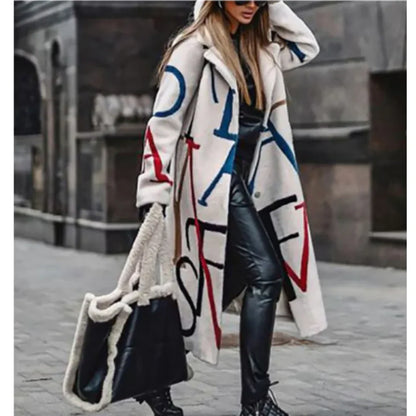 Cappotto lungo da da donna con Patrones di Diseñador Eleganti