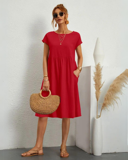 MILLA - ABITO CASUAL ESTIVO CON COLLO ROTONDO E VESTIBILITÀ SUELTO