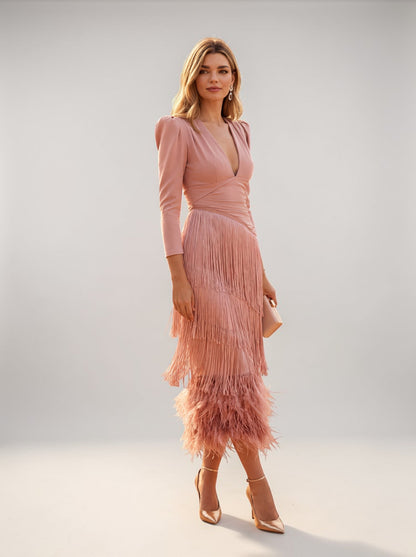 Sofia - Abito elegante con Frange