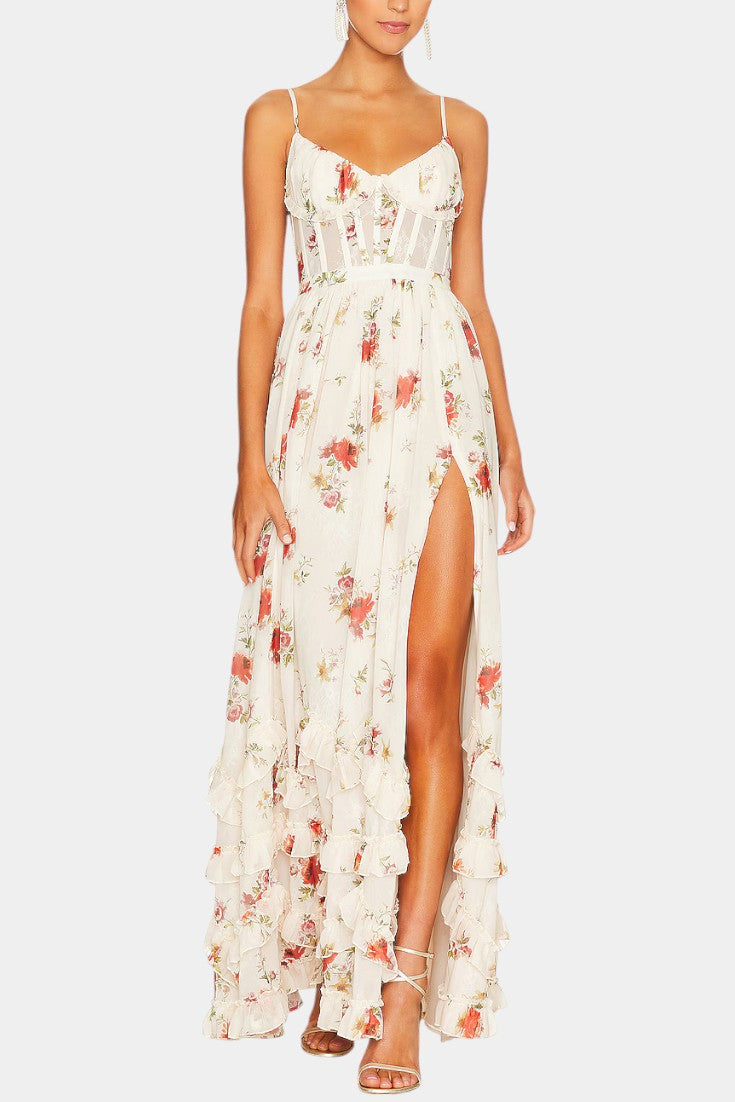 Luna Abito maxi Corsetto Floreale