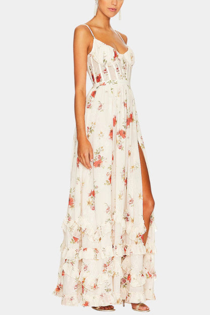 Luna Abito maxi Corsetto Floreale