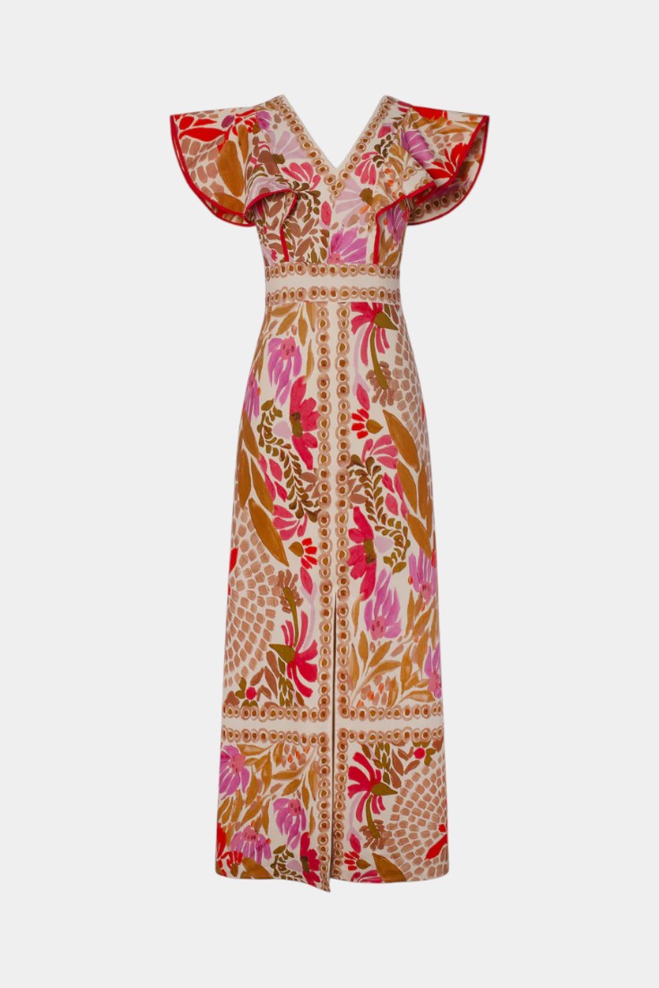 Suzanne Abito maxi Floreale Vivace