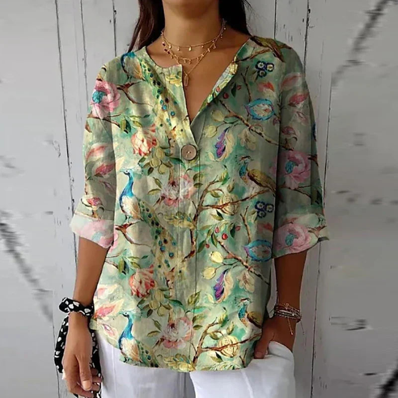 Luna - Blusa con Fascino Floreale
