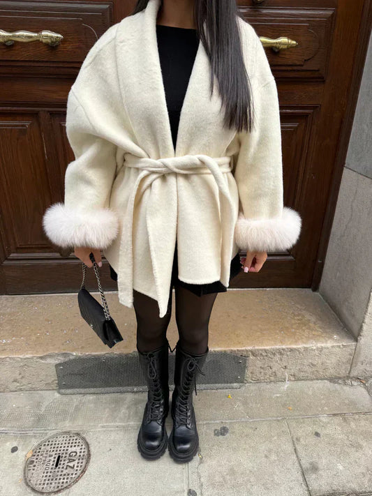 NORIDALE - CAPPOTTO ELEGANTE DI VELUR SARTORIALE