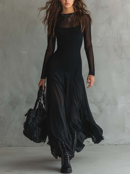 Yedra | Abito maxi fluido di tul