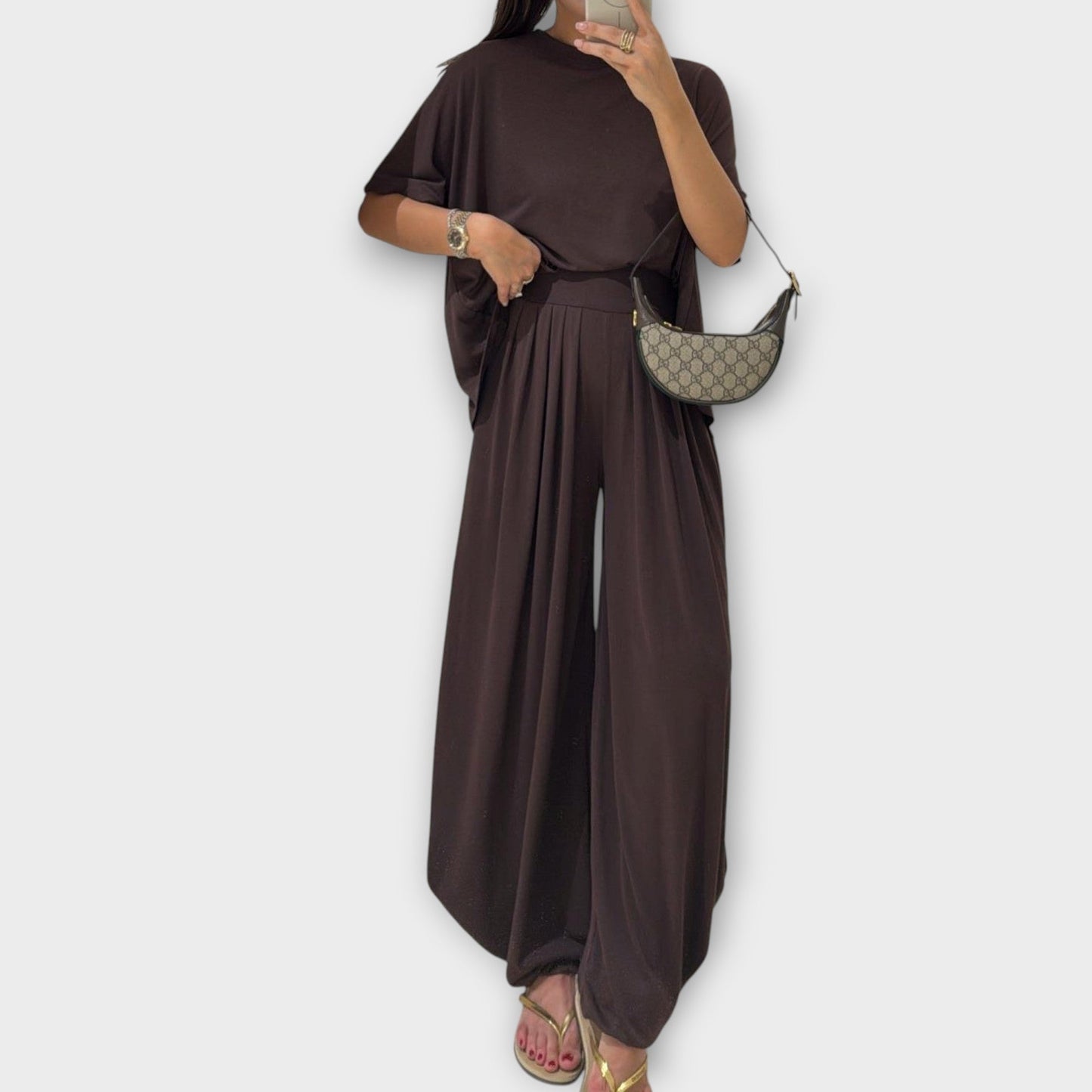 Set Completo Casual di Top e Pantaloni lungos