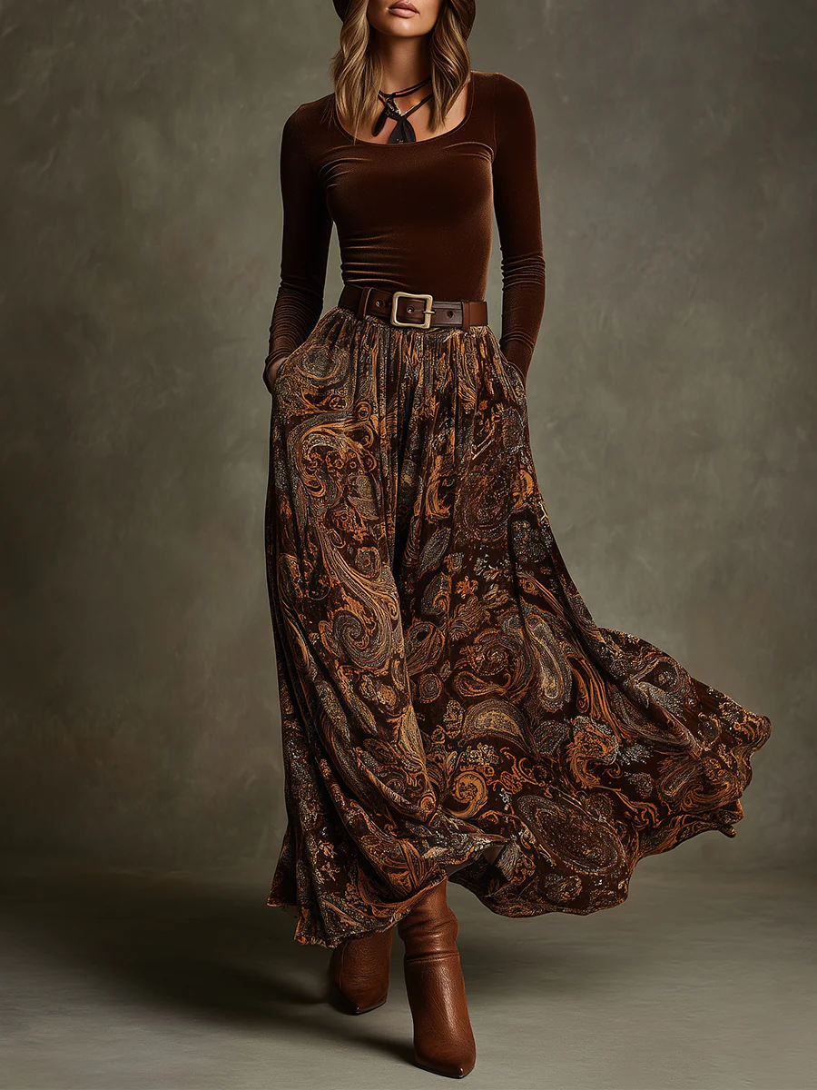 Candelaria | Set vintage e gonna maxi