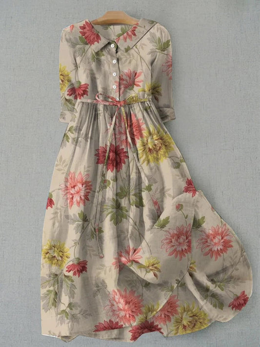 Abito di Vita con Lacci da donna Zinnia - Encanto Vintage e Comfort Moderna