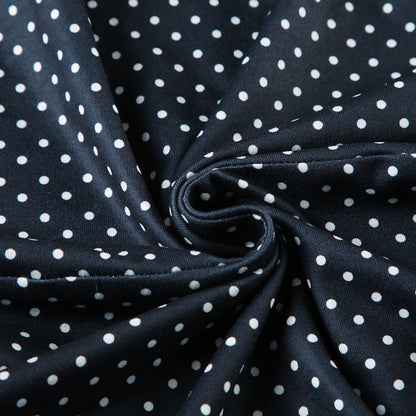 Abito mini Senza maniche con Pois per Donna con Vita Aderente