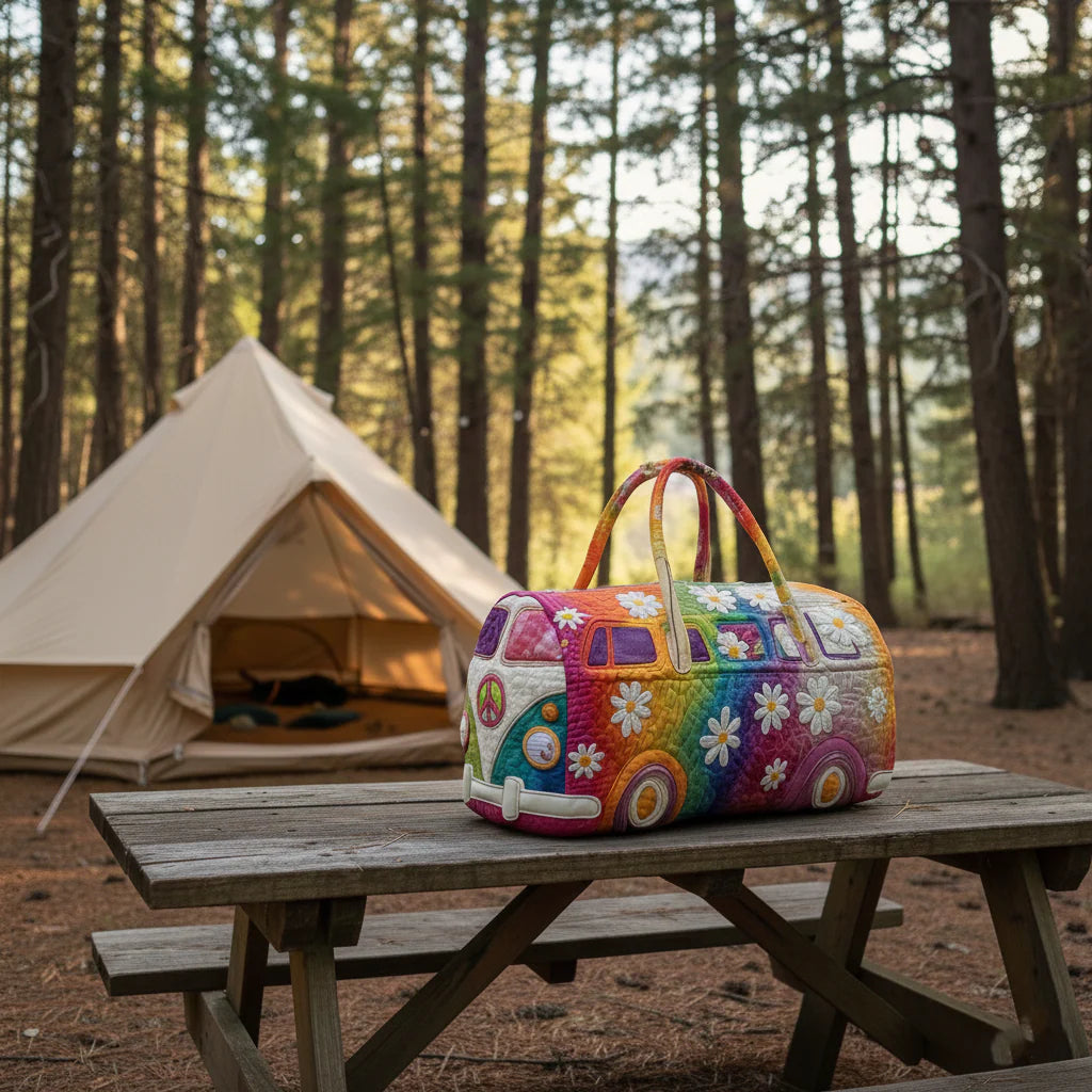 Luna – Borsa da Viaggio Trapuntata con Design Artigianale