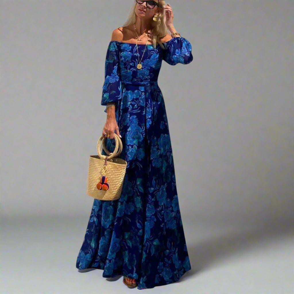 Annemarie | Abito Maxi Floreale Elegante per Máximo Comfort
